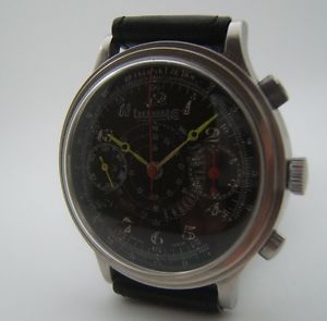 CHRONOGRAPHE EBERHARD MILITAIRE A REMONTAGE MANUEL DE1940