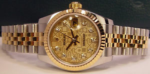 ROLEX - Ladies 18kt Gold & SS DATEJUST MOP Jubilee Diamond 179173 SANT BLANC