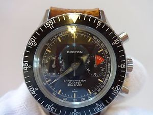 VINTAGE NIVADA CROTON CHRONOMASTER CHRONOGRAPH DIVER WATCH (WATCH THE VIDEO)