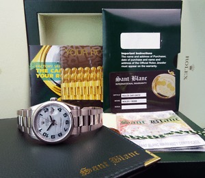 ROLEX - 18kt White Gold Oyster Day-Date Glacier Wave PRESIDENT 118209 SANT BLANC