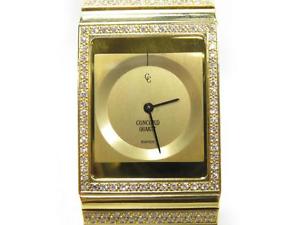 Auth CONCORD 18K Yellow Gold Diamond Wristwatch Ladies Quartz
