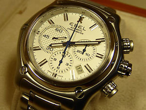 EBEL 1911 BTR Chronograph Chronometer Box and Papers 2 years warranty.