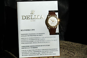 18K GOLD SWISS ALARM WATCH COLLECTORS LIMITED EDITION #28 OF 50 DEPLOYMENT CLASP