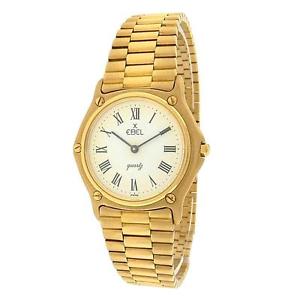 Ebel Classic 56.8DWT 18K Yellow Gold 88.5g Quartz White Ladies Watch
