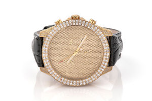 Joe Rodeo Glory 4.50CTW Diamond Bezel Gold Plated Steel Watch