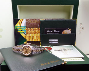 ROLEX - 18kt Gold & SS Ladies DateJust Champagne Gold Index 79173 - SANT BLANC
