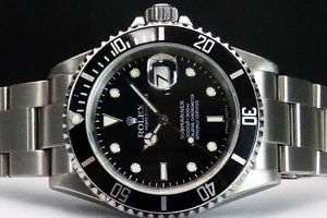 ROLEX - 40mm Stainless Steel Submariner Black Index Dial - 16610 SANT BLANC