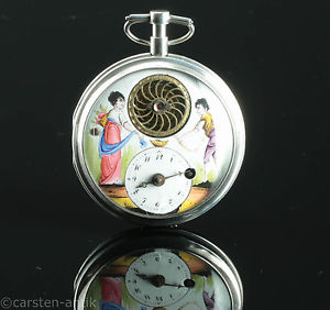 Very special Verge Fusee, Cock to the front France 1800 Spindeltaschenuhr montre
