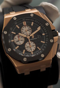 Audemars PIGUET AP ROSE GOLD ROYAL OAK OFFSHORE ROO CHRONOGRAPH 26401RO 44mm NEW