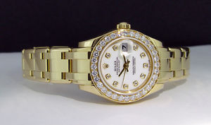ROLEX - Ladies 18kt Gold  PearlMaster White Diamond MASTERPIECE 80298 SANT BLANC