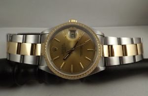 Rolex Date ref. 15223 acciaio oro scatola garanzia revisionato Oyster - 1992