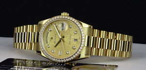 ROLEX - 36mm President Champagne Jubilee Diamond Dial/Bezel - 118348 SANT BLANC