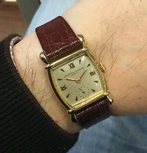 VACHERON & CONSTANTIN ORO GOLD ANSE FANTASIA SQUARE WATCH UHREN MONTRE VINTAGE