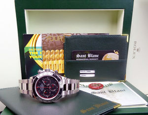 ROLEX - 18kt White Gold Daytona - Black/Red Arabic Dial - 116509 - SANT BLANC