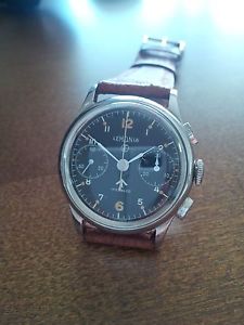 WATCH PARTS AS IS = LEMANIA MILITARY DIAL + CHRONOGRAPH MOVEMENT 15TL + CASE