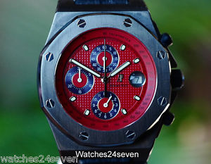 Audemars Piguet Royal Oak Offshore Chronograph Red Tapestry Panda Dial PVD 42mm