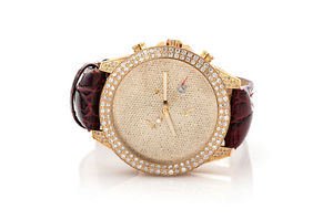 Joe Rodeo Glory Gold Steel Row Diamond Bezel 4.50CTW 46MM