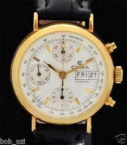 18kt Solid Yellow Gold Chronograph Automatic Valjoux 7750 movement by CYMA
