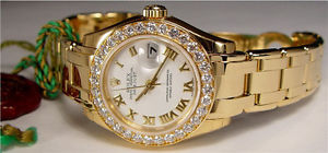 ROLEX - 18kt Gold Ladies Full DIAMOND PEARLMASTER Model 80298 - SANT BLANC