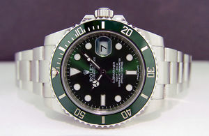ROLEX - 2015 SS SUBMARINER GREEN Ceramic 116610 RANDOM Serial - SANT BLANC