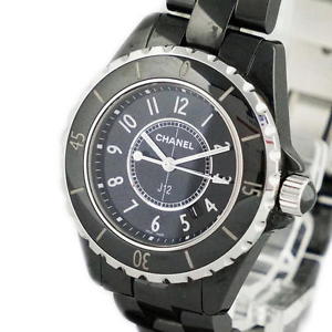 Pre-Owned CHANEL JI2 All Ceramic Black Dial Women's QUartz Wristwatch H0682, MR
