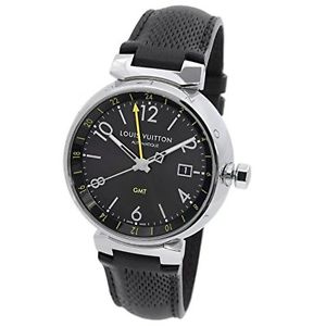 Authentic LOUIS VUITTON Watch Tambour GMT Automatic Q1155 Men Used BBM