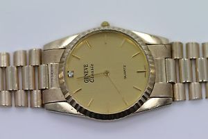 Men's 10k yellow gold watch