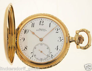 ALPINA UNION HORLOGERE- TASCHENUHR IN 14ct GOLD - ALTER: um 1910 - SUPER ZUSTAND