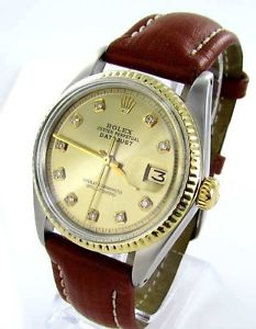 Rolex Datejust Orologio Da Uomo con diamanti Acciaio/Oro Ref. 1601 Documenti
