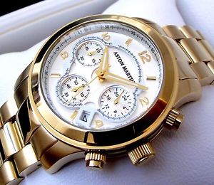 Aston Martin Women Wristwatch %80 Off Fantastic Gold Plated Special Production