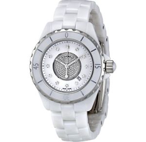 CHANEL J12 AUTOMATIC WHITE CERAMIC DIAMOND DIAL & BEZEL 38MM H1759