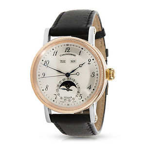 Men's Chronoswiss Lunar Sirius 18K Rose Gold/Steel Automatic Watch CH9322R