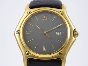 Ebel Armbanduhr 1911 18K Gelbgold mit LB und Brillanten Quarz
