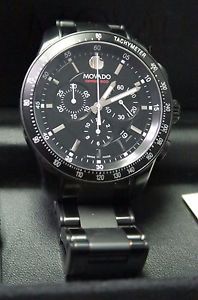 Movado Swiss Watch Series 800 Chronograph Black ION Plated 2600107 28484