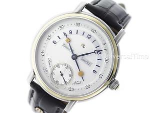 MAURICE LACROIX MASTERPIECE JOUR NUIT 18K GOLD BEZEL SILVER MP6218-YS101-190