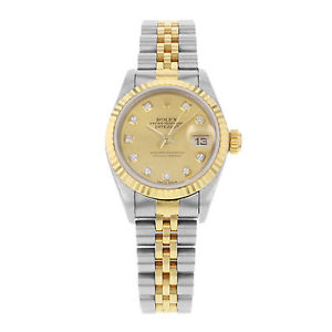 Rolex Datejust 79173 Acero Inoxidable & 18k Automático De Oro Amarillo