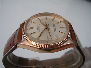 ROLEX OYSTERPERPETUAL 6567 DEL 1969 ORO ROSA 18 KT AUTOMATICO OROLOGIO UOMO