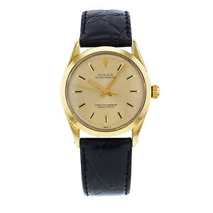Rolex Oro Concha 1024 14K Automático De Oro Amarillo Mediano Reloj