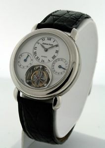 Audemars Piguet Tourbillon with Date RARE LIMITED EDITION Platinum 39mm watch.