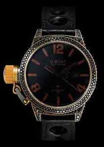U-BOAT BLACK SWAN GOLD DIAMONDS LUX  WATCH ITALO FONTANA LIMITED EDITION S