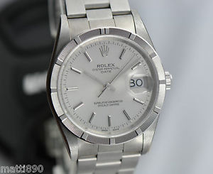 ROLEX DATE CON GARANZIA ACCIAIO 2004 MOVIMENTO CAL. 3135 REF. 15210 NUOVO