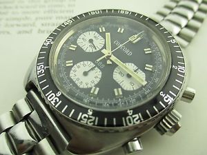 Vintage .Rare !!! Concord Devil's Diver 666 Chronograph 3 Register Valjoux 7736
