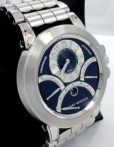 Harry Winston Retrograde Ocean 18K White Gold BOX & PAPERS 400-MCRA44W MSRP-80K
