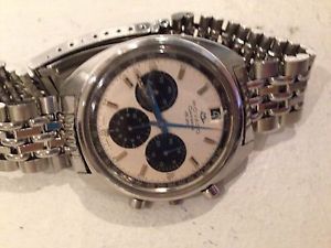 Movado Steel Case Chronograph Black And White Dayton Paul Newman