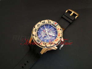 Richard Mille RM028 Diver Automatc 18k Rose Gold 47mm 300m Skeleton Black Rubber