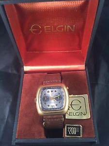 Vintage Chronograph NOS Elgin Chrono Matic Cal 12 In Original Box