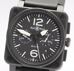 Bell&Ross Aviation Br03-94 Heritage Chronograph Auto Black Dial Good #1004