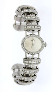 Authentic Milus Lady's Adjustable Watch 1.35 CT Diamonds, Stainless S. OPH-SO3/s