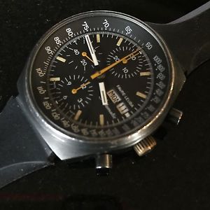 Vintage Military Circa 70s Favre leuba Chronograph Serviced 2016  Aust seller