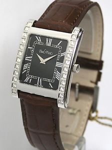 Paul Picot Lady Depose  Stahl/Leder Diamantbesatz *ungetragen*